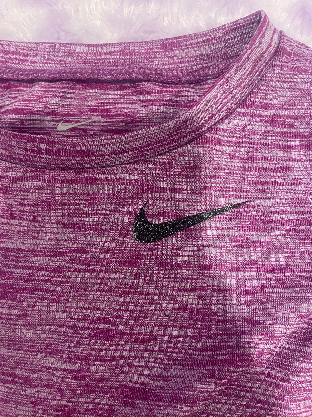 18 MONTH BUDDLE!Nike Kids Purple Heather Top with Rust & Black Leggings Set - Picture 6 of 8